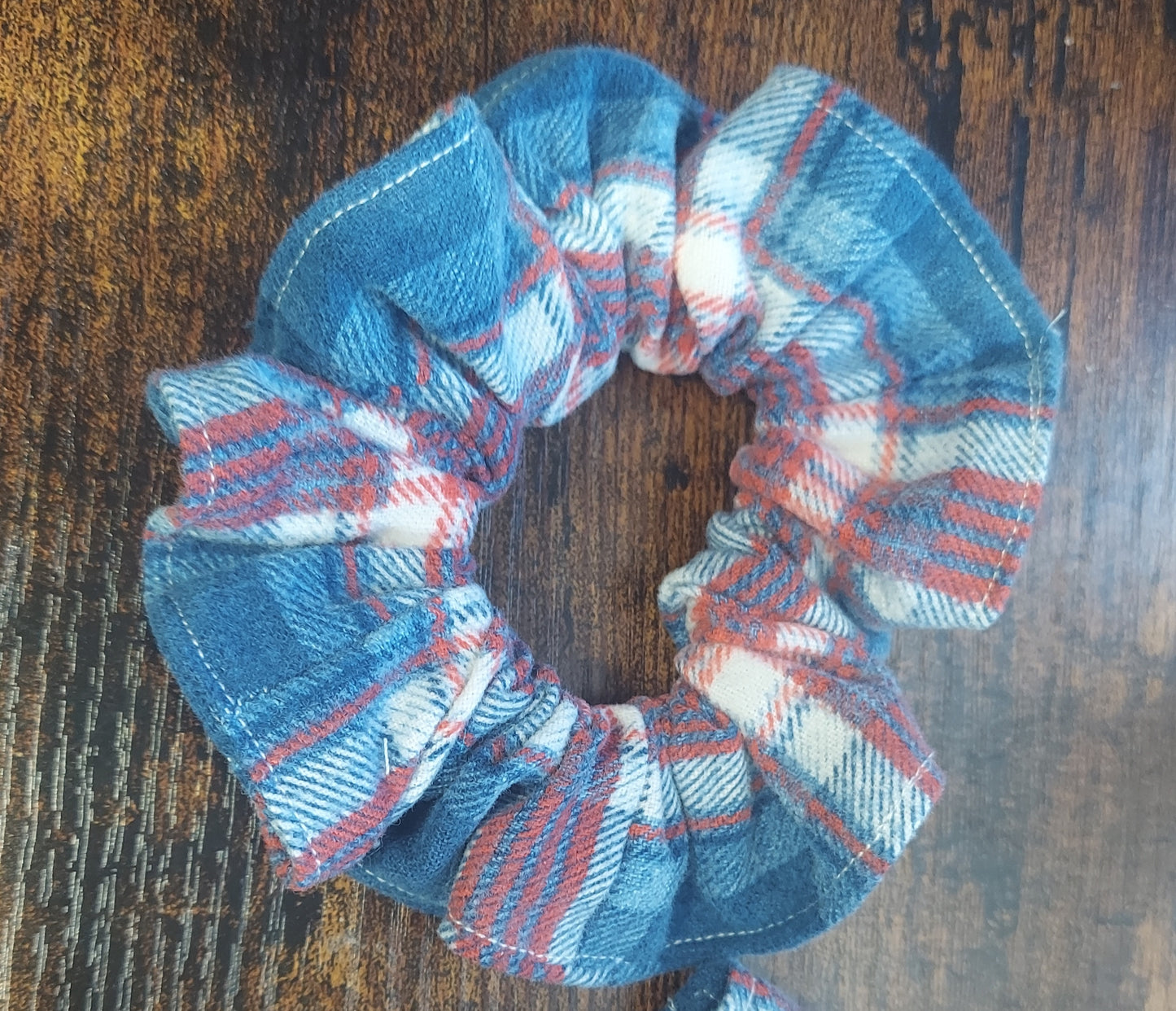 Recycled Upcycled Flannel Scrunchie Set